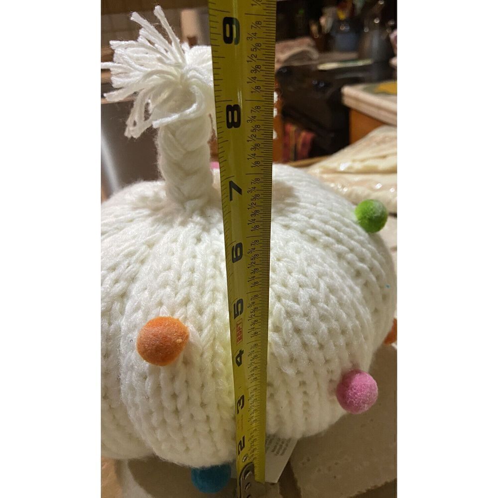 Crocheted Pumpkin, Halloween,‎ Fall Autumn Hand Made Of Yarn Large - Picture 4 of 5
